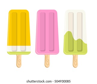 ice cream. Different types of stick.