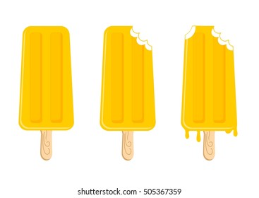 ice cream. Different types of stick. melts
