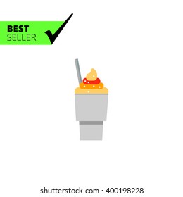 Ice cream in disposable cup