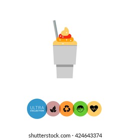 Ice cream in disposable cup