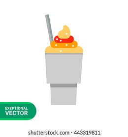 Ice cream in disposable cup