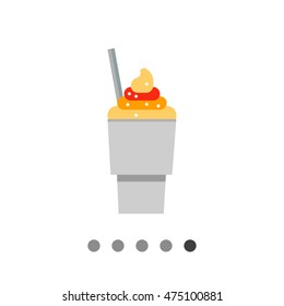 Ice cream in disposable cup