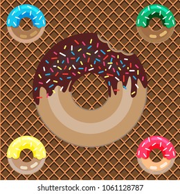 ice cream and donut background
