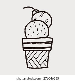 ice cream doodle drawing