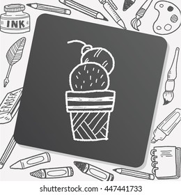ice cream doodle drawing