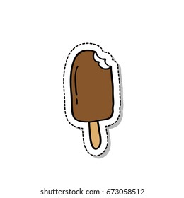 ice cream doodle icon, sticker