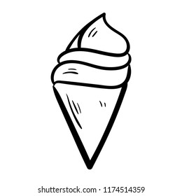 ice cream doodle icon vector 