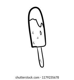 ice cream doodle icon vector 