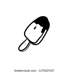 ice cream doodle icon vector 