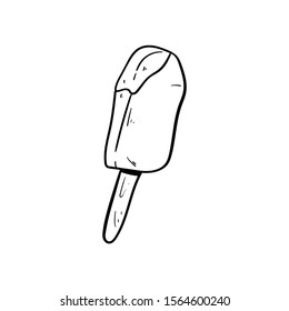 ice cream doodle icon vector hand drawing