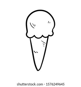 ice cream doodle icon vector hand drawing