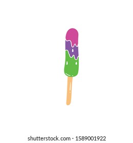 ice cream doodle icon vector hand drawing 