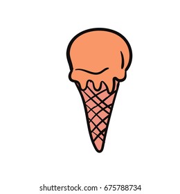ice cream doodle icon vector 