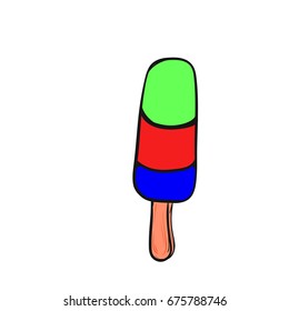 ice cream doodle icon vector 