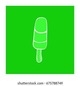 ice cream doodle icon vector 