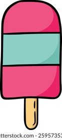 Ice cream doodle illustration vector