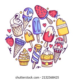 Ice Cream Doodle Pack for your business or merchandise
