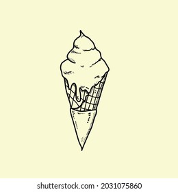 
helado con estilo de dibujo