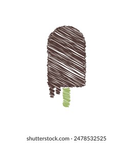 Ilustración vectorial de dibujo de helado