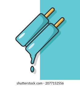 Vektorsymbol der Eiscreme-Drip-Vektorgrafik. Eiscreme-Vektorgrafik. Flachbildfernseher geeignet für Web-Landing-Page, Banner, Flyer, Aufkleber, Bildschirmhintergrund, Hintergrund
