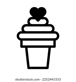 ice cream dualtone black valentine illustration vector year icon perfect. Icon sign from modern collection for web. Nice design perfect.