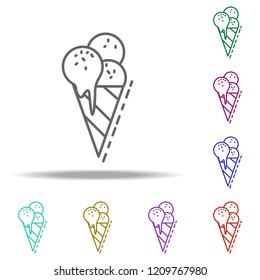 ice cream dusk icon. Elements of Summer holiday & Travel in multi color style icons. Simple icon for websites, web design, mobile app, info graphics