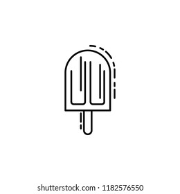 ice cream dusk style icon. Element of birthday party in dusk style icon for mobile concept and web apps. Thin line ice cream icon can be used for web and mobile