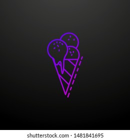 Ice cream dusk style nolan icon. Elements of summer holiday and travel set. Simple icon for websites, web design, mobile app, info graphics