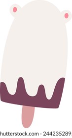 Ice Cream With Ears Vector Illustration
