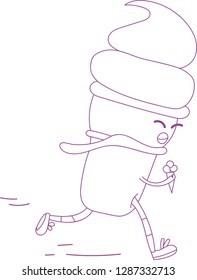 ice cream eats ice cream coloring