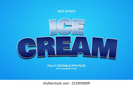 ice cream editable text effect