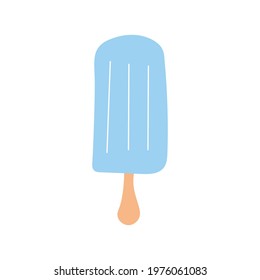 Ice cream elements on a stick.
Sweet summer delicacy with different tastes, isolated popsicle with different topping.Vector illustration for web,design, print.