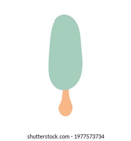 Ice cream elements on a stick.
Sweet summer delicacy with different tastes, isolated popsicle with different topping.Vector illustration for web,design, print.