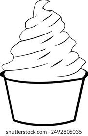 Ice cream eps, Cup eps, Outline,Sweet Ice Cream Cup Cut files,Ice Cream Clipart,Ice Cream Silhouette