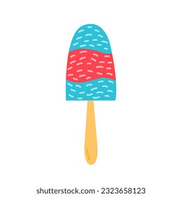 Ice cream eskimo cartoon vector illustration