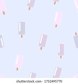 Ice- cream eskimo seamless pattern