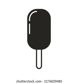 Ice cream eskimo simple vector illustration. Food dessert icon in flat style