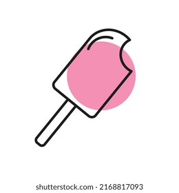 Ice cream, eskimo, transparent background realistic vector illustration icon