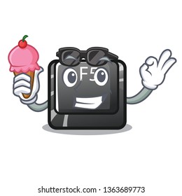 With ice cream f5 installed on the mascot computer