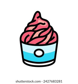 ice cream fast food color icon vector. ice cream fast food sign. isolated symbol illustration