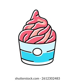 ice cream fast food color icon vector. ice cream fast food sign. isolated symbol illustration