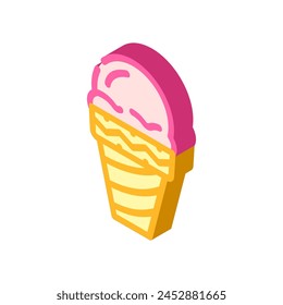 ice cream fast food isometric icon vector. ice cream fast food sign. isolated symbol illustration