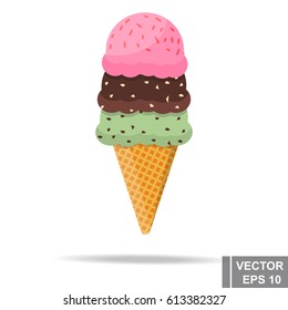 Ice cream. Fast food. Tasty food. For your design.