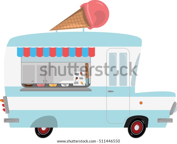 Ice cream fast food truck\
van