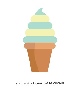 Ice cream fill vector illustration