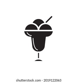 Ice Cream Filled Icon Vector Illustration