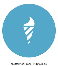 Ice Cream Flat Colored Icon