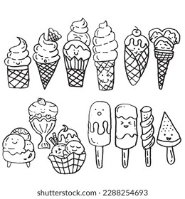 ice cream flat design character