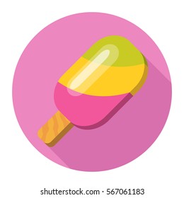 Ice cream flat design icon