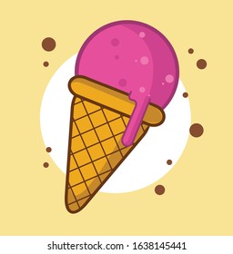 ice cream flat design illustration